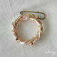 Simple wreath brooch 【Ivory】