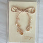 Ivory Ribbon Brooch with Beads, Statement Bow Pin for Jacket or Dress, Handmade Japanese Jewelry 【Hishinuma Ivory】