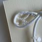 White Ribbon Brooch with Beads, Statement Bow Pin for Jacket or Dress, Handmade Japanese Jewelry 【Hishinuma White】
