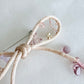 Ivory Ribbon Brooch with Beads, Statement Bow Pin for Jacket or Dress, Handmade Japanese Jewelry 【Oikawa Ivory】