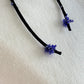 Navy Ribbon Brooch with Beads, Statement Bow Pin for Jacket or Dress, Handmade Japanese Jewelry 【Kawaguchi Navy】