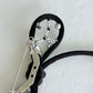 Black Ribbon Brooch with Beads, Statement Bow Pin for Jacket or Dress, Handmade Japanese Jewelry 【Oikawa Black】