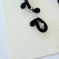 One-of-a-Kind Black Ribbon Brooch, Original Sew on Cord Design, Handmade Beaded Statement Pin, Japanese Artisan Jewelry, Gift for Her