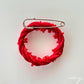 Simple wreath brooch 【Red】