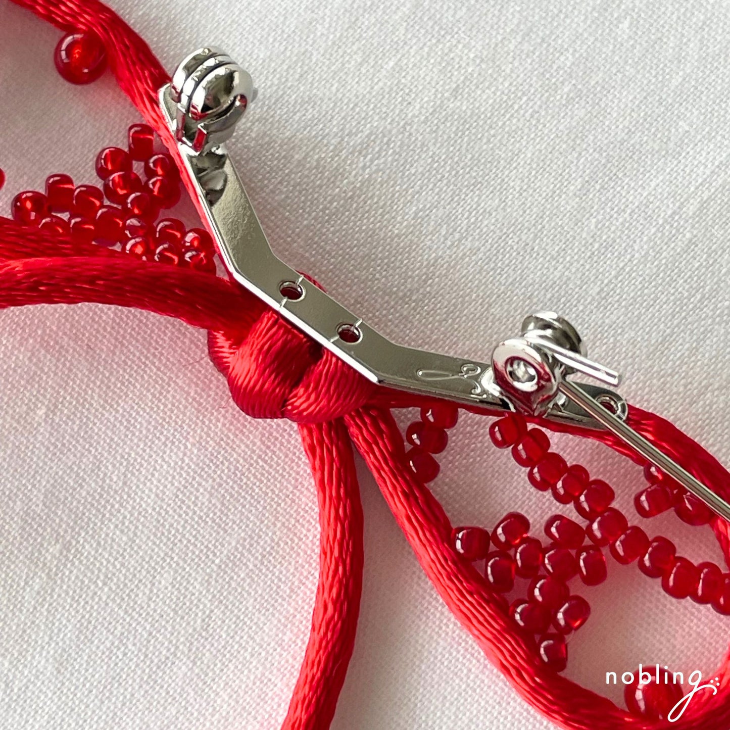 Ribbon brooch 【red】