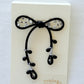 One-of-a-Kind Black Ribbon Brooch, Original Sew on Cord Design, Handmade Beaded Statement Pin, Japanese Artisan Jewelry, Gift for Her