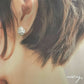 Koron-to earrings 【Pure white】