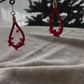 Earring in the shape of a drop【red】